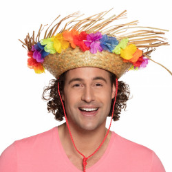CHAPEAU DE PAILLE+FLEURS...