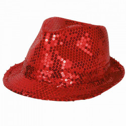 CHAPEAU FUNKY SEQUINS ROUGE