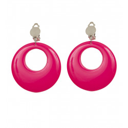 BOUCLES D'OREILLES NEON ROSES