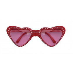 LUNETTES COEUR STRASS ROUGE