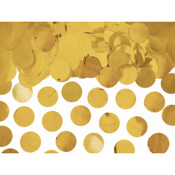 CONFETTIS D25mm 15g METAL OR