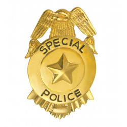 PLAQUE SPECIAL POLICE METAL OR