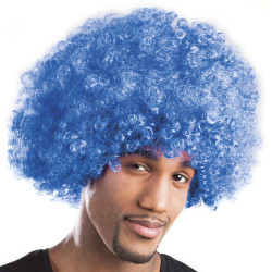 PERRUQUE AFRO EXTRA BLEUE