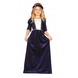 DAME MEDIEVALE BLEUE F.5/6ANS