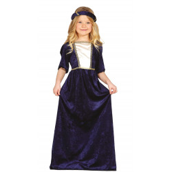 DAME MEDIEVALE BLEUE F.7/9ANS