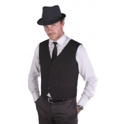 GILET NOIR RAYURES BLANCHES...