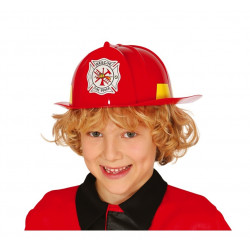 CASQUE POMPIER ENFANT ROUGE