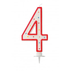 BOUGIE GEANTE "4" 12.5cm