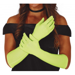 GANTS MI-LONGS 40cm FLUO VERTS