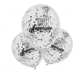 3 BALLONS AVEC CONFETTIS...