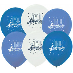 6 BALLONS 12"(30cm) JOYEUX...