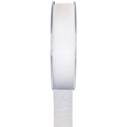 RUBAN ORGANDI 7mm X 20m BLANC