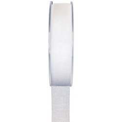 RUBAN ORGANDI 7mm X 20m BLANC