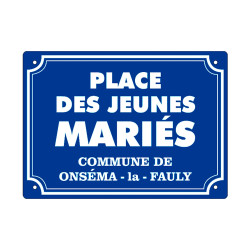 PLAQUE DES JEUNES MARIES...