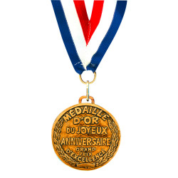 MEDAILLE OR ANNIVERSAIRE
