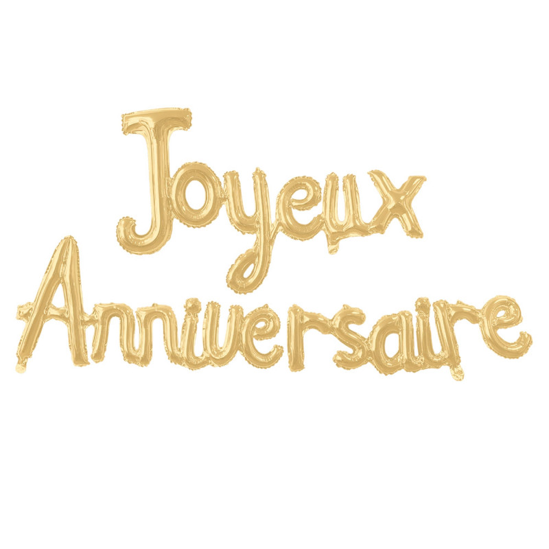 Air Guirl Ballon 3m Joyeux Anniversaire Or Tropical Air Guirl Ballon 3m Joyeux Anniversaire Or Tropical