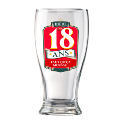 VERRE BIERE 18ANS