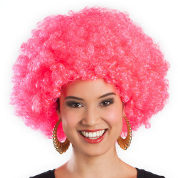 PERRUQUE AFRO EXTRA ROSE UV