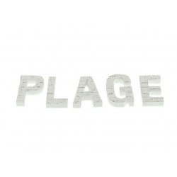 SET 5 LETTRES "PLAGE" 8CM...