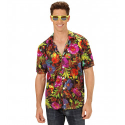 CHEMISE HAWAI NOIRE HOM.M/L