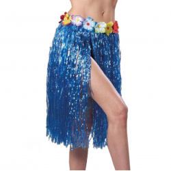 JUPE HAWAI 55cm BLEU