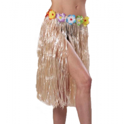 JUPE HAWAI 55cm NATUREL