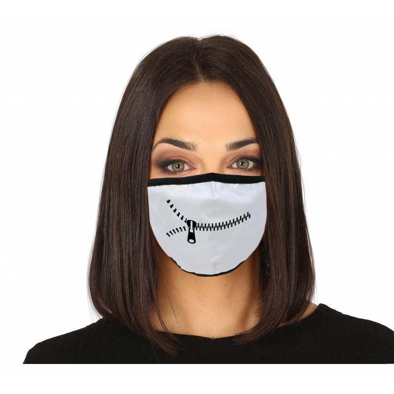 Masque Bouche Fermeture Eclair - accessoire deguisement pas cher - Badaboum
