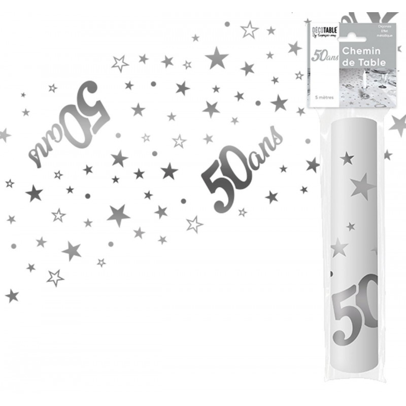 2 confettis de table anniversaire holographique or/argent