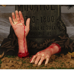 MAIN SANGLANTE 25CM EN LATEX