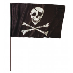 DRAPEAU PIRATE 120X70CM HAMPE