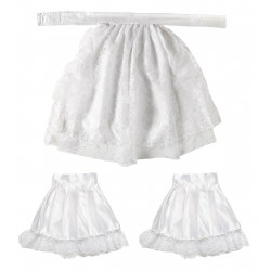 JABOT + 2 POIGNEES BLANC